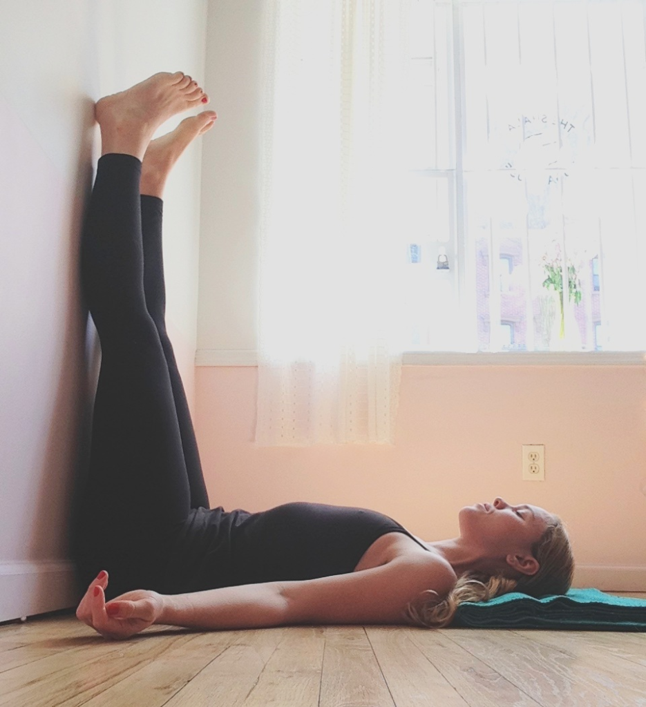 Legs Up The Wall Pose, yoga for headaches, yoga for headache relief